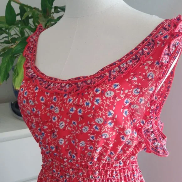 Max Studio - Red Floral Maxi Dress (L) - Picture 6 of 10